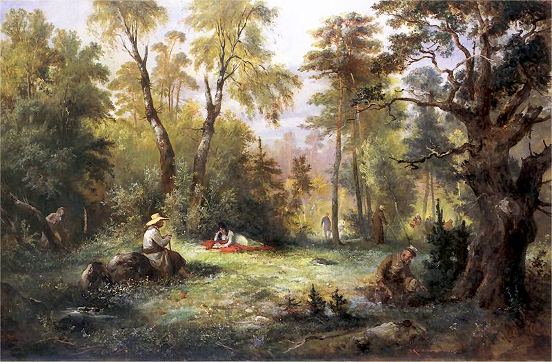 KostrzewskiFranciszek.Grzybobranie.1860