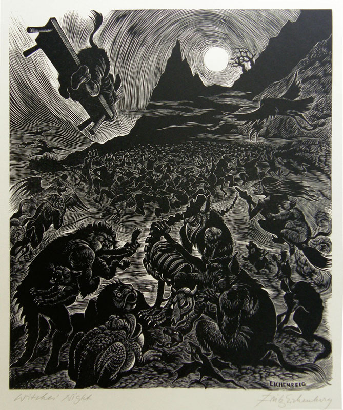 a Advenures of Simplicissimus - The Witches-Night-by-Fritz-Eichenberg