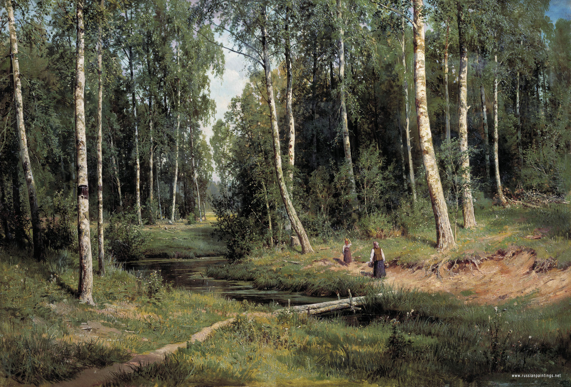 ss shishkin_brook_in_birch_forest_1883