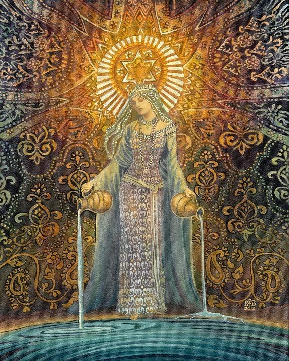The Star Goddess of Hope Mythological Tarot Art
