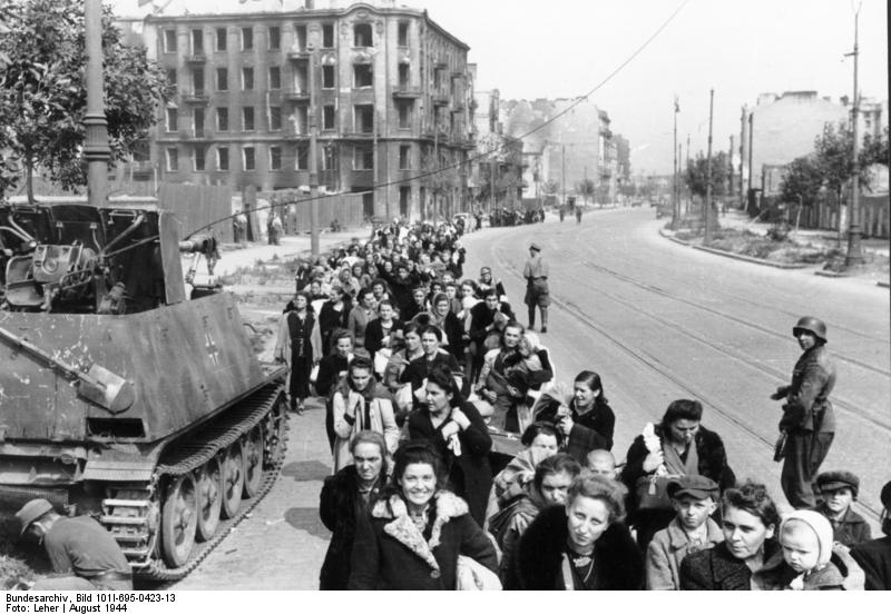 Warschauer Aufstand, flüchtende Zivilisten