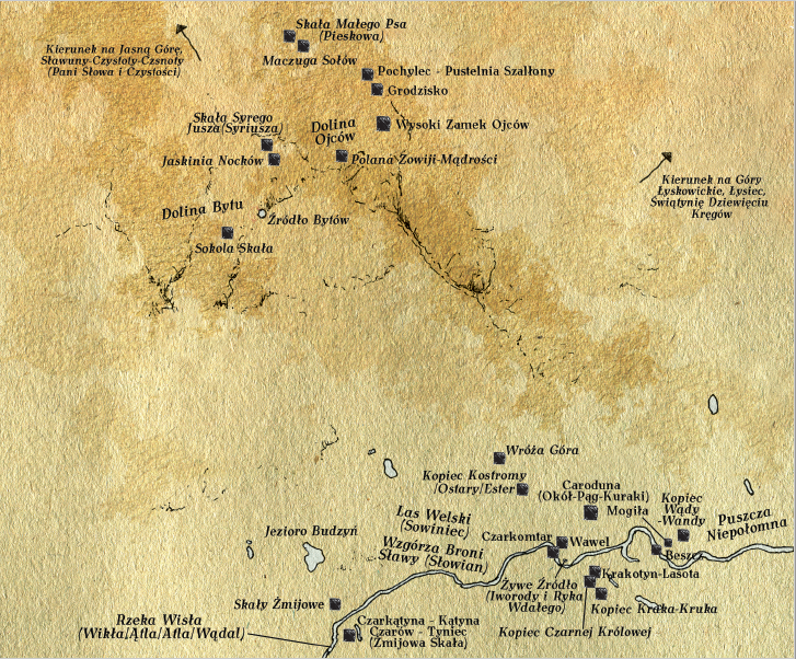 Caroduna wzgorza mapa